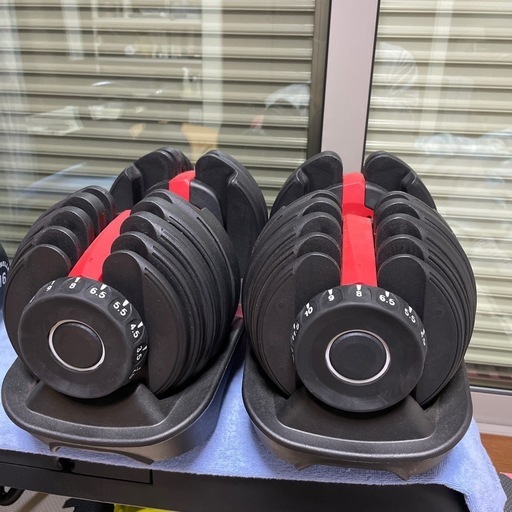 ✨【良品】可変式ダンベル 24キロ② ✨ ダンベル 可変式 可変式 ダイヤル24kg 2個セット48kg 多段階調節 可変