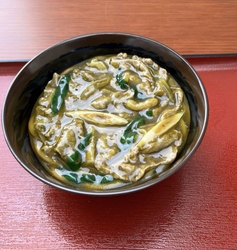 食品サンプル　カレーうどん　どんぶり付き
