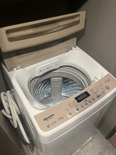 新品☆HISENSE ハイセンス 全自動洗濯機 [洗濯7.5kg/ホワイト