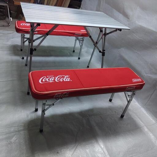 コカ・コーラ Coleman コラボ テーブルセット 美品 コカコーラ コカ・コーラ Coleman コラボ テーブルセット 美品 コカコーラ