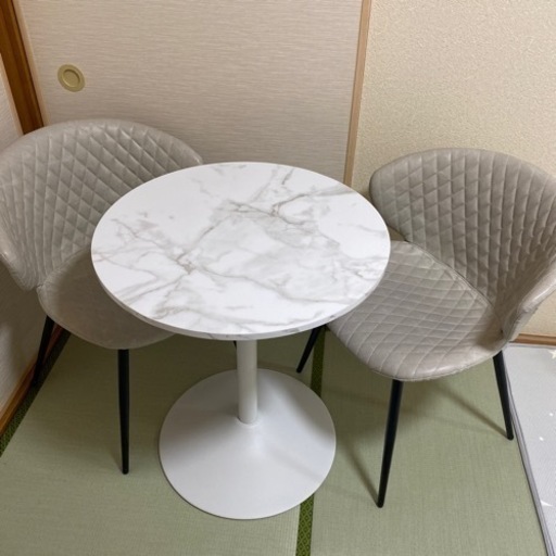 ★ジモティ割あり★  ダイニングセット ホワイトベージュ W110×D70×H76.5 クリーニング済み TC2196 ☆ジモティ割あり☆ ダイニングセット ホワイトベージュ W110×D70×H76