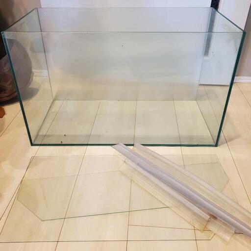 60cm ガラス水槽  ガラス蓋付き