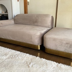 恵庭】LOWYA 2人掛けソファー ベージュ 家具 中古品 PayPay支払いOK！