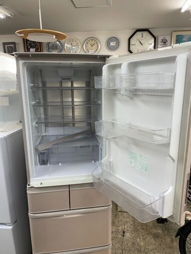 中古/屋内搬入付き SHARP 5ドア冷蔵庫 424L 60日保証 SJ-PW42A 日本製 