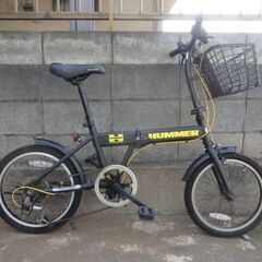 中古美品 防犯登録抹消手続き済 折り畳み自転車 ハマー HUMMER 現状渡し
