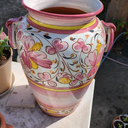 イタリア製 マヨルカ焼 傘立て