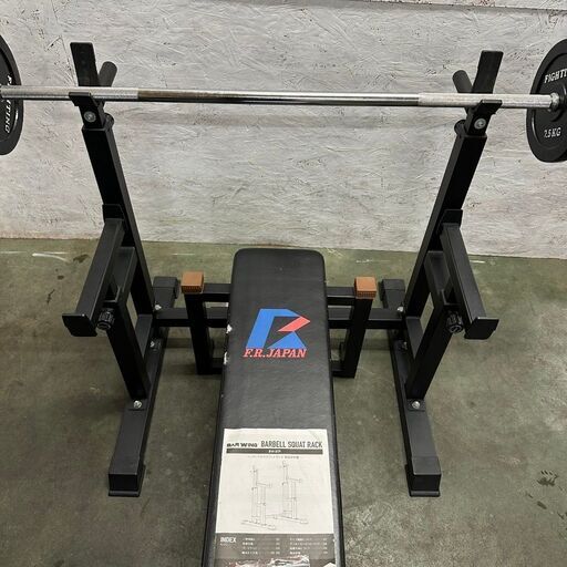 ベンチプレスセット バーベルスクワットラック トレーニングベンチ