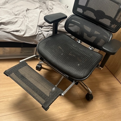 Ergohuman エルゴヒューマン プロ ブラック オットマン内蔵型