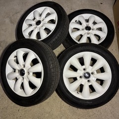 ガリ傷無し中古ララパームCUPパールホワイトに新品タイヤ組み込み済み１５インチ165/55R15ミシュランエナジーセイバー4｜タイヤ・ホイールセット