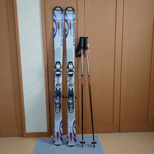 スキー板 ストックセット メンズ 160cm NORDICA27/27.5cmSALOMONスキー