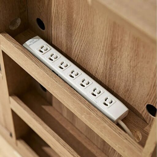 幅120］キッチンカウンター レンジ台 スライド収納付き 配線逃し LOWYA