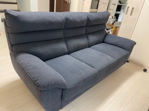 東京インテリア 3人がけソファ 三人掛けカウチソファ ヘッドレスト