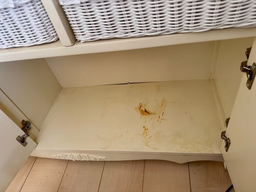 アンティーク風 ホワイトキャビネット フレンチカントリー