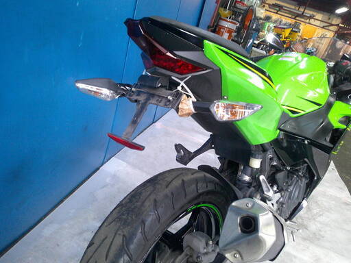 KAWASAKI ニンジャ250-2A 黒/緑 エンジン始動動画 自賠保険で乗れます