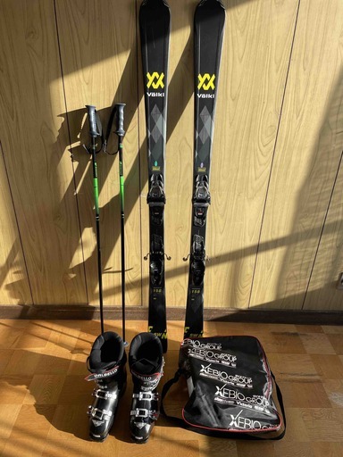 KAZAMA スキー板 106㎝　ストック ブーツ　4点セット KAZAMA スキー板 106㎝ ストック ブーツ 4点セット スキーセット （板