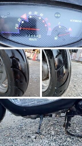 優れたエンジン。Kymco Sooner 50。非常に速いバイク。バッテリーは