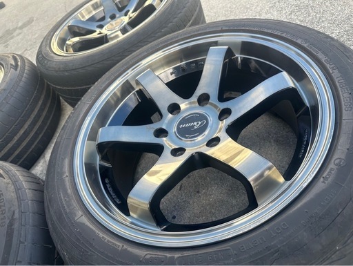 KB レーシング 18インチ 8J 6穴 pcd139.7 タイヤ付き ハイエース 