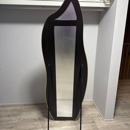 大型 スタンドミラー シルバー 鏡 姿見 店舗 什器 アパレル ヨガ○E063M984