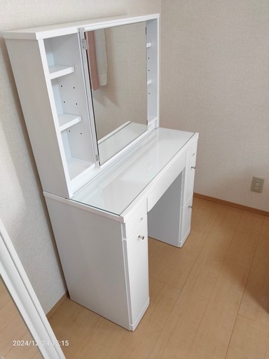 R388 NITORI 一面ドレッサー、椅子セット 幅59cm 美品