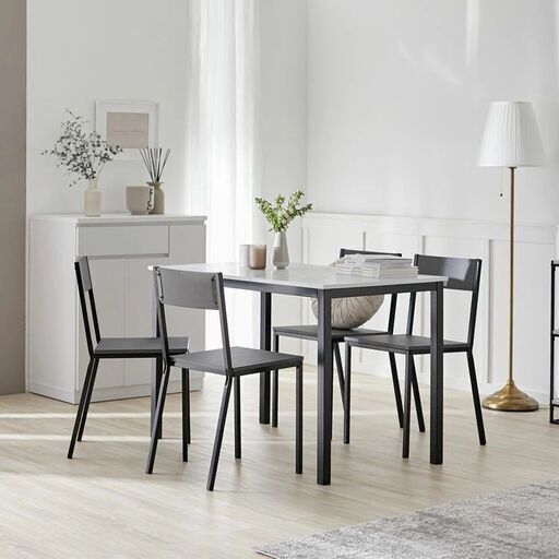 大理石風テーブルと椅子4脚セット 大理石風 ダイニングテーブル＆椅子4脚（これがx2セットあり） 【即納