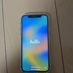 Apple iPhone X ホワイト simロック解除　透明ケース付き　難あり