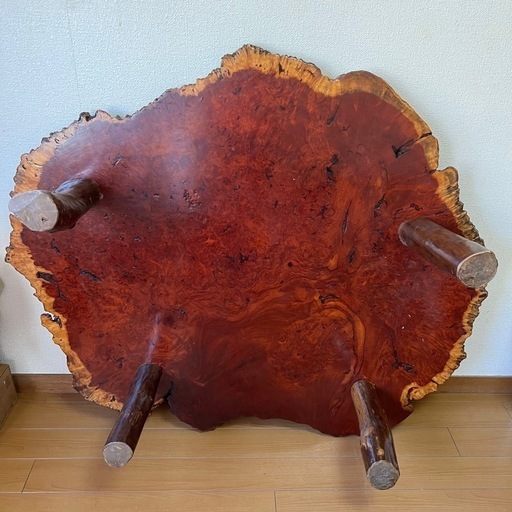 希少】天然木 一枚板 座卓 ローテーブル 天然木製座卓 一枚