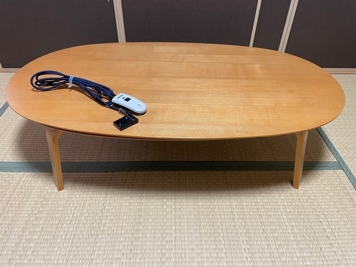 本日〜1/5限定】無印良品 楕円形 こたつ 134×77×H35cm 2018年製