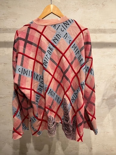 KIDILL×rurumu Tartan Check Knit ラメ ピンク KIDILL＞PULLOVER KNIT