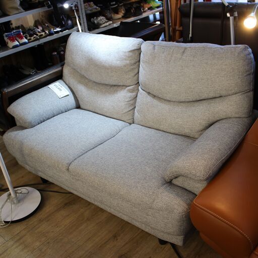 川崎市宮前区リサイクルオフ】シギヤマ家具 3Pソファ グレー 美品 惜しい