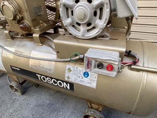 A184☆TOSCON 東芝 エアー コンプレッサ SP10D-7S1 小形往復空気 A184☆TOSCON 東芝 エアー コンプレッサ SP10D-7S1 小形往復空気