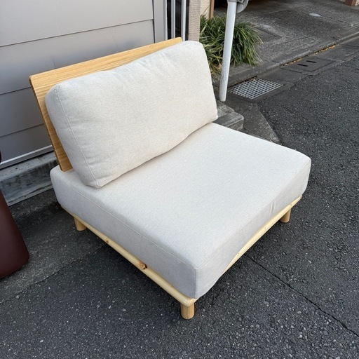 1人用 オシャレ 木製 木目 ソファ　ソファー