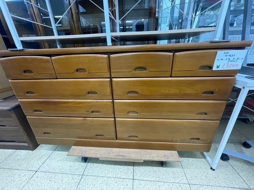 リサイクル市場エコ伊川谷】門田木工 天然木 7段 樺 タンス 国産家具