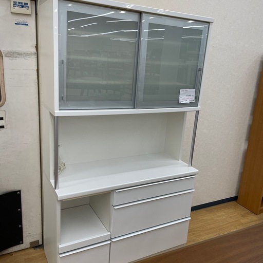 ☆ジモティ割あり☆ ニトリ 食器棚 白 H87.3×D33×W118.2 クリーニング済み TJ10851 (リユースのサカイ高崎) 北高崎の収納家具《 食器棚、キッチン収納》の中古あげます・譲ります｜ジモティーで不用品の処分