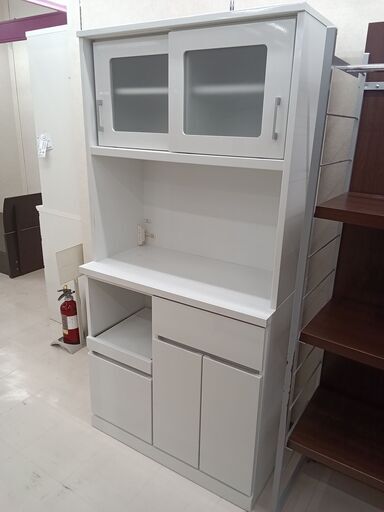 ☆ジモティ割あり☆ レンジボード 茶 H189.5×D39×W104.5 クリーニング済み TJ3221 - 食器棚、キッチン収納