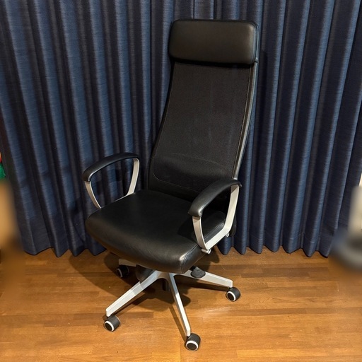 IKEA MARKUS オフィスチェア 高さと角度を調整 仕事日が快適に過ごせるように【Vissle ダークグレー 】