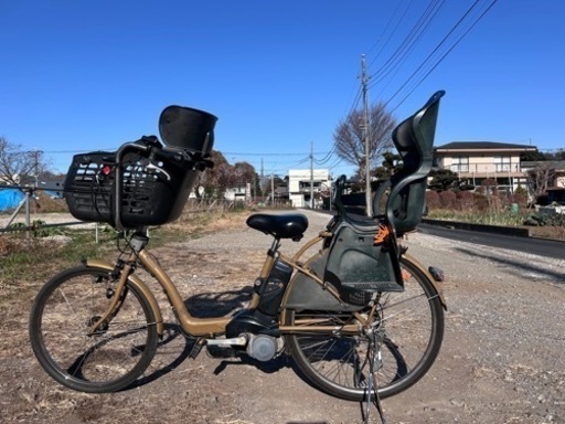 Panasonic 自転車用チャイルドシート　子ども乗せ自転車　電動自転車 3人乗り用チャイルドシート付きギュット・クルームF・DX