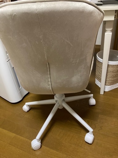 PCチェア お洒落椅子 ベロア調 ラテベージュ くすみカラー 【公式通販】 PCチェア お洒落椅子 ベロア調 ラテベージュ くすみカラー 【公式通販】