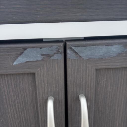 ☆ジモティ割あり☆ 食器棚 白、ダークブラウン H78.5×D50×W139