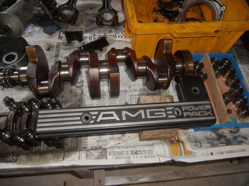 AMG-190E-16Vエンジン日本では珍しフルリペア-実施中 【名車再生】延3 