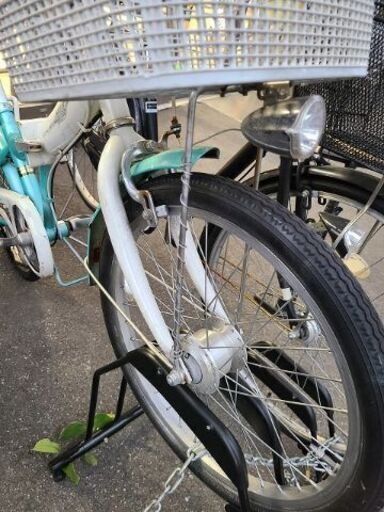 ☆店頭にて試乗可☆ J6447 折りたたみ自転車 ライトグリーン 28インチ 