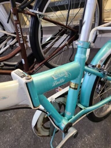 ☆店頭にて試乗可☆ J6447 折りたたみ自転車 ライトグリーン 28インチ 