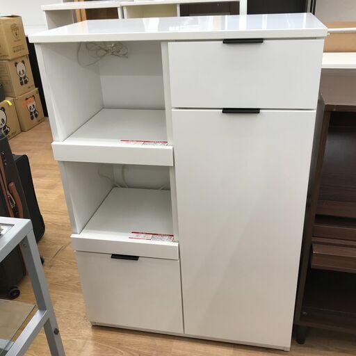 ☆ジモティ割あり☆ ベガコーポレーション レンジ台 アッシュグレー H91×W90×D42