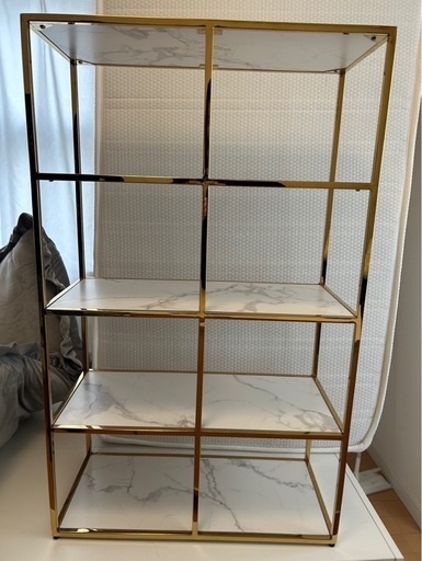 Francfranc 大理石柄 シェルフ ラック ゴールド レーヌ2L Francfranc