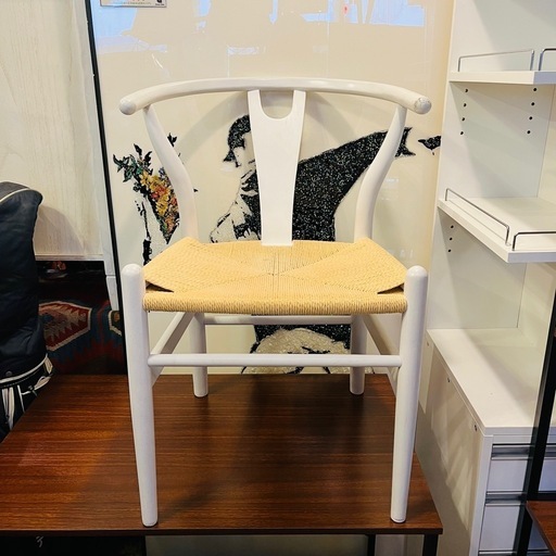 池上店】 ペーパーコードチェア ダイニングチェア オフホワイト 白 検