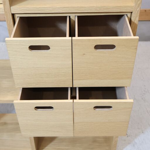 無印良品 2段シェルフ棚、4段引き出し2個セット人気の無印良品(MUJI 