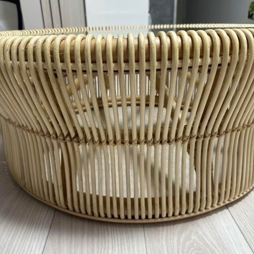 KANADEMONO/ラタンローテーブル/70cm /Natural アウトレット