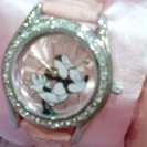 ミニー　スワロフスキー石装飾腕時計