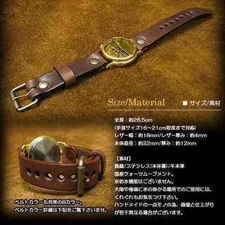 手作り時計職人ブランド【NABE TIME】 アンティークゴールドブラス(真鍮) モデル\