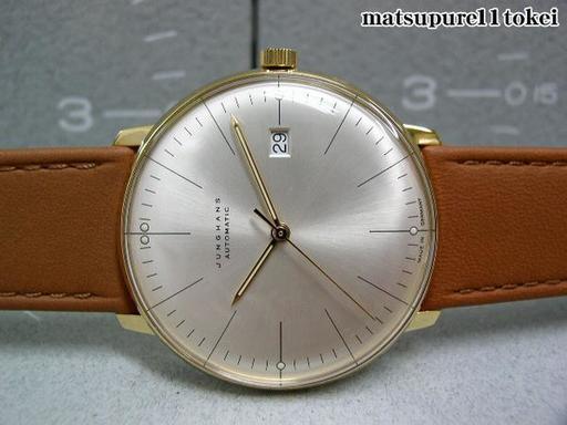 ★新品★ユンハンス JUNGHANS 自動巻 ゴールドGP/革 027/7700.00