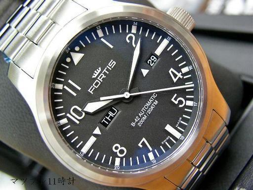 ★新品★FORTIS B-42 フリーガー デイデイト SS 6551011M